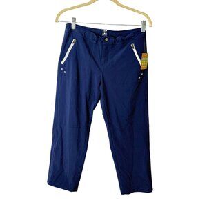 Title Nine Nimblene Rogue Capri Crop Hiking Pants Navy Blue Womens Size 2 NEW